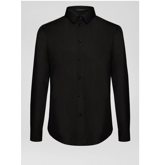NWT Versace Cotton Shirt for Men Black - Picture 2 of 5